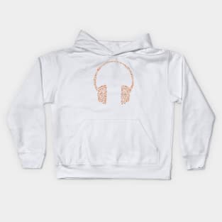 music notes headphone Kids Hoodie